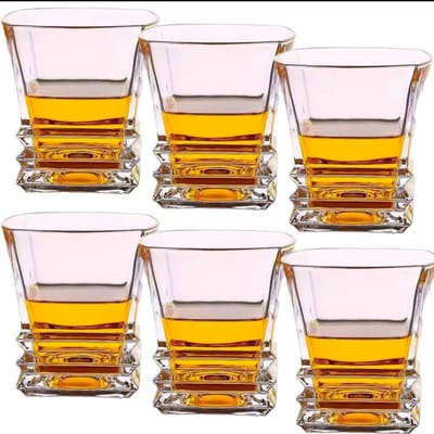 Tumblerglazen - Waterglazen - Whisky glazen - Luxe design - 280ml - 9,6cm - Transparant - 6 stuks