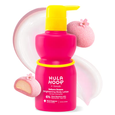 Hula Hoop Brightening Bodylotion van Foxtale| Niacinamide + Kojinezuur + SPF30 | Hydrateert, Verheldert & Egaliseert de Huidtint | Voorkomt Bruining & Zonschade red