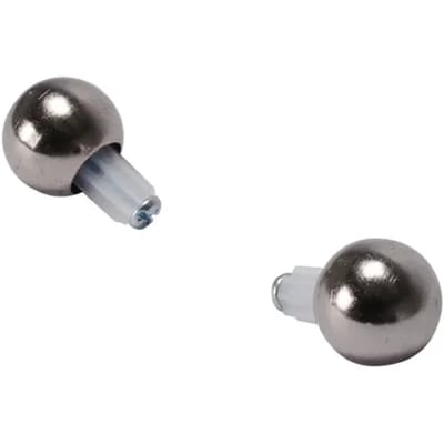 Decomode Gordijnknop Sphere Rvs 12mm - 2 Stuks