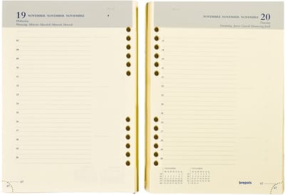 Brepols agenda vulling 2026 - BREFAX 1 [0.560] - 1 dag op 1 pagina - Dagoverzicht - 14.5 x 21 cm