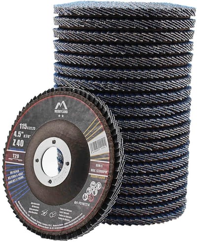 20x Lamellenschijf 115mm Korrel 40 voor Metaal - Zirkonium Korund voor Haakse Slijper