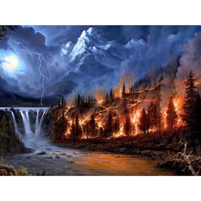 Broderie diamant 5D à faire soi-même, peinture diamant sans feu ni eau, point de croix 20X30CM gray