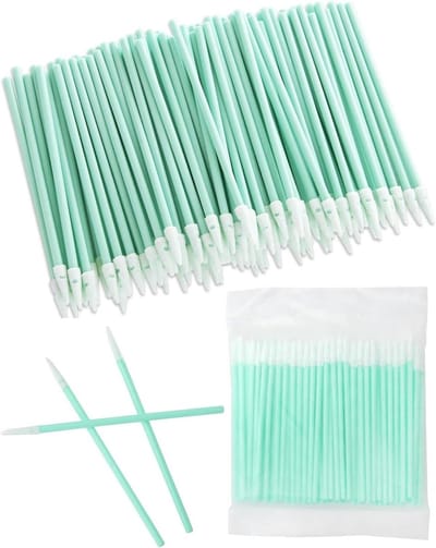 100 Stuks Katoenen Q-tips voor Schoonmaken, Foam Dots en Camera Reiniging - Ideaal voor Inktjet Printers en Optische Apparatuur