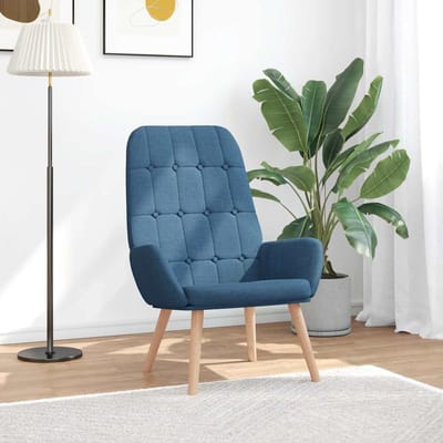 vidaXL - Relaxstoel - stof - blauw