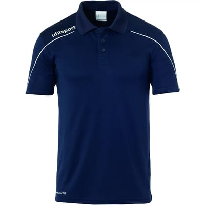 Uhlsport Stream 22 Polo Kinderen - Marine / Wit | Maat: 140