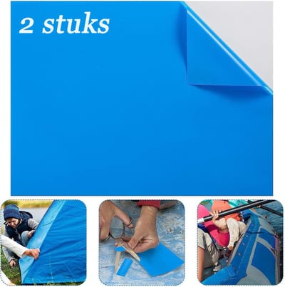 Zwembad Reparatie Kit - 2 stuks - 125×85cm - Zelfklevende reparatietape - Onderwater PVC Pool Patches - Waterdichte tape - voor Zwembaden, Luchtbedden en Opblaasartikelen - blauw
