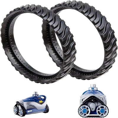 Vervangende rubberen railbanden voor zwembadrobot, antislip, geschikt voor Baracuda MX6 en MX8, set van 2
