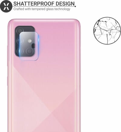 ShieldCase Camera lens protector geschikt voor Samsung Galaxy A71 - Hoogwaardige Bescherming voor Je Cameralens tegen Krassen en Stoten