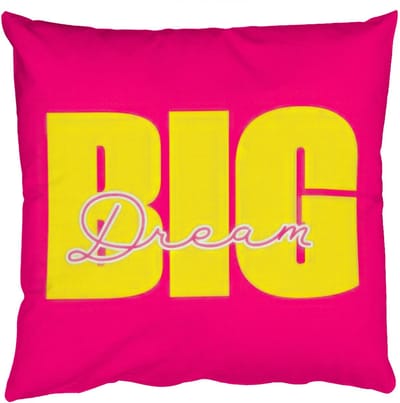 Sierkussens - Kussentjes Woonkamer - 50x50 cm - Dream big - Roze - Geel - Minimalistisch