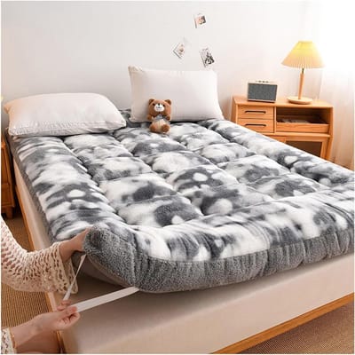 Opvouwbaar Matras - Logeerbed Vloer - Comfortabel Slapen - Ergonomische Ondersteuning - 10 cm Dik - Grijs