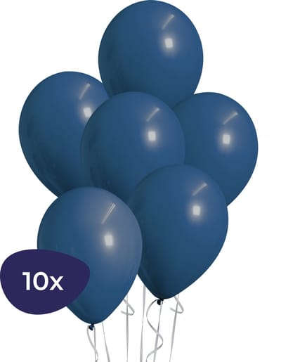 Donker Blauwe Ballonnen - 10 stuks - Helium Ballonnen - Latex - Verjaardag Versiering - Babyshower - Gender Reveal