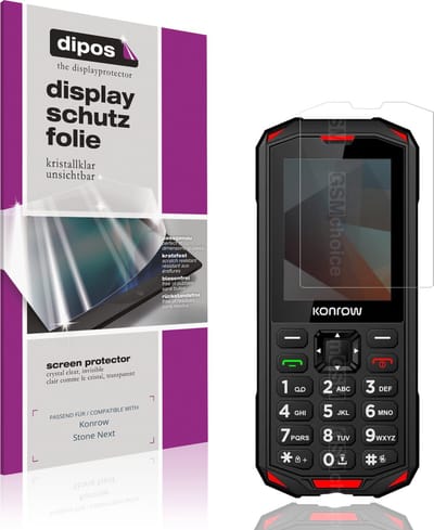 dipos – 4x Beschermfolie geschikt voor Konrow Stone Next | Krasbestendige & heldere Screenprotector Ultra-Thin
