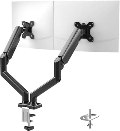 SNJY® Monitor Arm - Monitor Arm 2 Schermen - Monitor Beugel - Voor 13" Tot 32" Scherm - 4-18 KG - 360° Schermrotatie - Zwart
