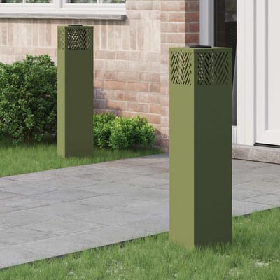 vidaXL Solar LED Pad Licht 2 st Warmwit 18 x 18 x 80 cm