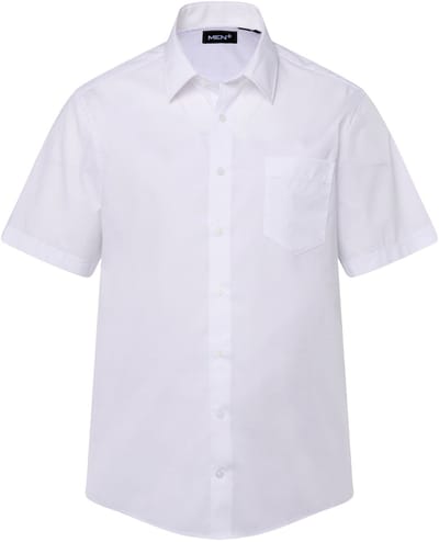 Men Plus - Heren - Zakelijk overhemd korte mouwen EasyCare kentkraag comfort fit - Sneeuwwit - Maat 3XL