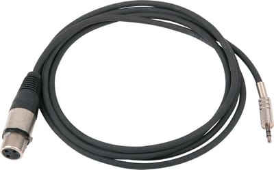 MUSIC STORE MTP 2.0FXPM3-3,5SW-A Ad.-kabel XLRf / 3,5 Stejack 2m, gebrückt - Microfoon kabels