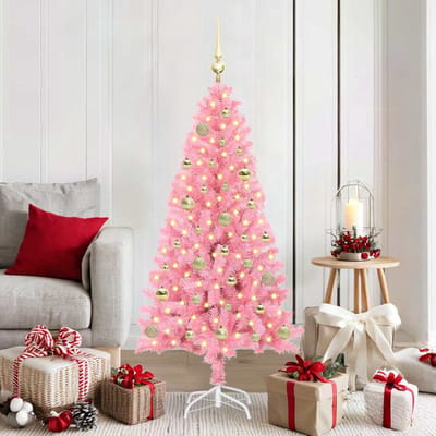 vidaXL - Kerstboom - Roze - 150 - cm - PVC