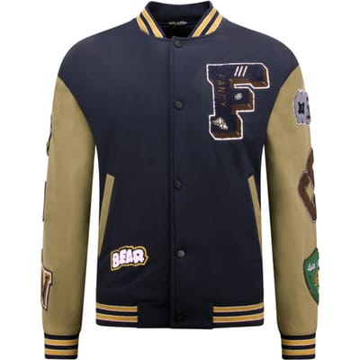 Baseball Jacket - Bomberjack Heren - Oversized College Jacket - 8633 - Navy