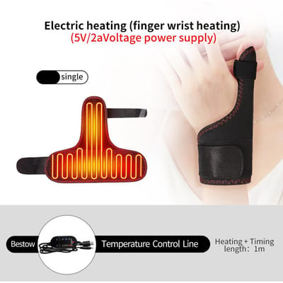 Masseur de doigts électrique avec thermothérapie pour le tunnel carpien, l'arthrite, le soulagement de la douleur au poignet, vibration, pétrissage, relaxation musculaire, utilisation à domicile UK-Plug beige