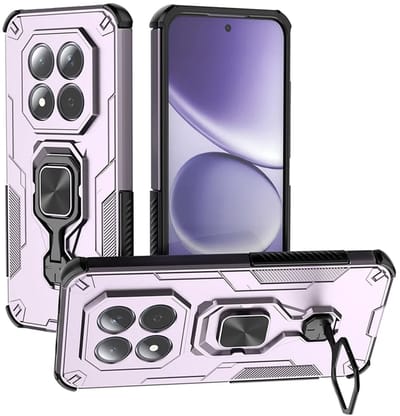MobyDefend Hoesje - Geschikt voor Xiaomi Redmi Note 15 Pro Plus 5G - Dubbelgelaagde Pantsercase Met Standaard - Roze