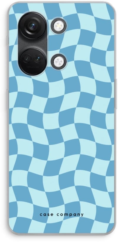 Case Company® - Hoesje geschikt voor OnePlus Nord 3 hoesje - Grid Blauw - Soft Cover Telefoonhoesje - Bescherming aan alle Kanten en Schermrand