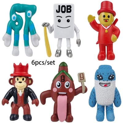 6 stuks/set Steal A Brainrot Schattige Figuur Nr.9 Huis Anime Figuur Speelgoed Game Periferieën Poppen Anime Speelgoed Kerst Lieve Cadeaus red