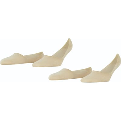 Burlington Everyday 2-Pack onzichtbar eenkleurig katoen multipack footies dames beige - maat 35-36