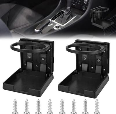 Opvouwbare Bekerhouder 7,5 cm - Instelbare Drinkhouder voor Auto, Boot en Muur - 2 Stuks