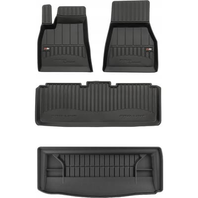 Frogum ProLine Tesla Model S Liftback 2012-2021 - Mattenset & Kofferbakmat - Lage Laadvloer - TPE - 5 cm Rand