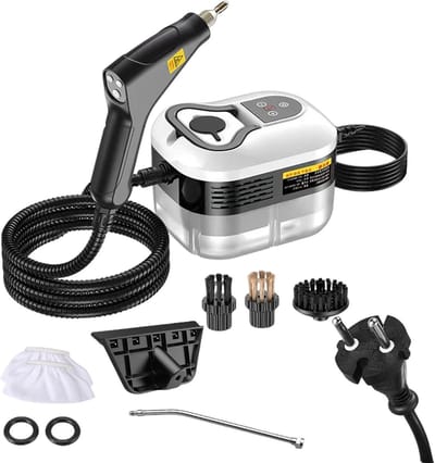 Stoomreiniger - Hoge Temperatuur Reiniger - Hygiënisch Reinigen - 6 standen instelbaar - 2500 W - Wit
