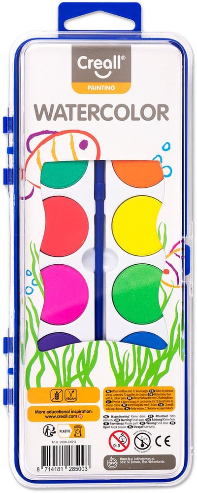 Creall waterverfdoos met penseel