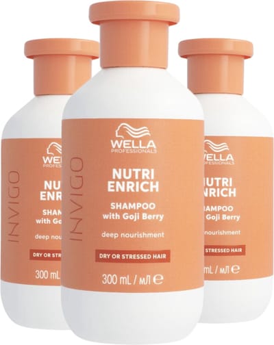Wella Invigo Nutri Enrich Shampoo Droog Haar 300ml - 3 Stuks - Voordeelverpakking