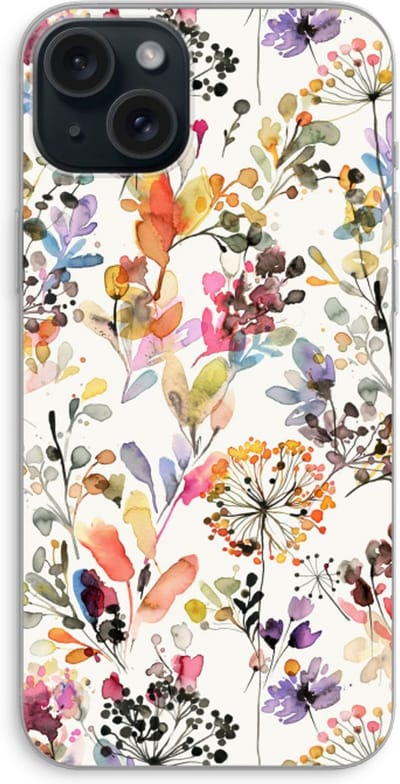 Case Company® - Hoesje geschikt voor iPhone 15 Plus hoesje - Wilde grassen - Soft Cover Telefoonhoesje - Bescherming aan alle Kanten en Schermrand