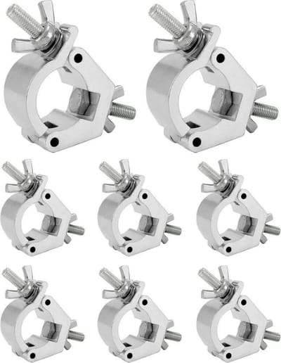 Set Van 8 Truss Klemmen - 30-36mm - 100 kg Capaciteit - Aluminiumlegering Klemmen Voor Podiumverlichting, Spotlights En Moving Head Verlichting