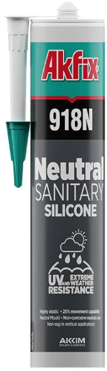 AKFIX 918N Siliconenkit Neutraal Sanitair Transparant - 310ML