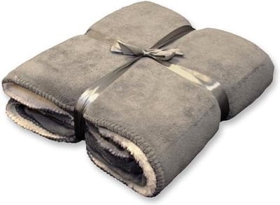 Unique Living Coby - Plaid - Polyester - 130 x 160 cm - Grijs