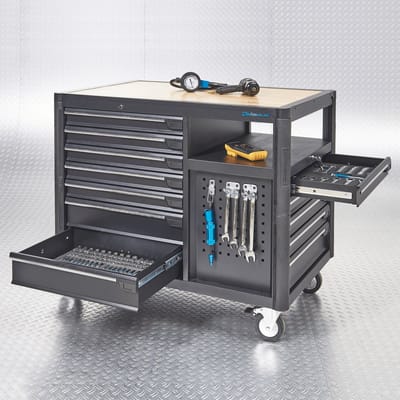 Datona® Mobiele werkplaats tech-line 125 cm - Zwart