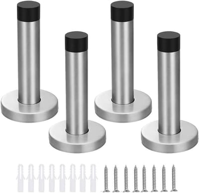 4 Stuks Zware Deurstopper Wandmontage Rubberen Buffer Inclusief Schroeven