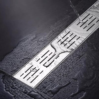 Gootset - Drainagesysteem Vloer - Water Afvoeren - Roestvrij Staal - 5 x 5 cm - Zilver