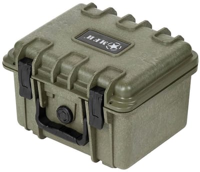 Hiking box legergroen waterdicht kunststof, 26,7 x 23,9 x 17,6 cm