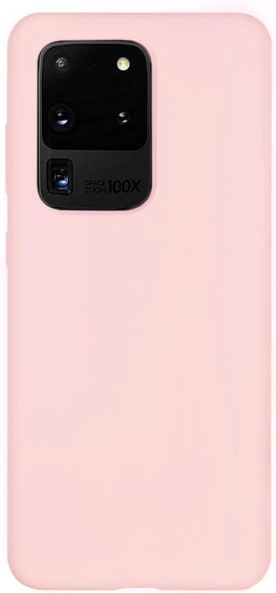 BMAX Siliconen hard case hoesje voor Samsung Galaxy S20 Ultra / Hard Cover / Beschermhoesje / Telefoonhoesje / Hard case / Telefoonbescherming - Lichtroze