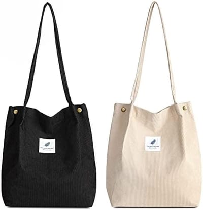 PromoHome Dames Schoudertas Set - 2-delige Corduras Shopper voor Dagelijks Gebruik
