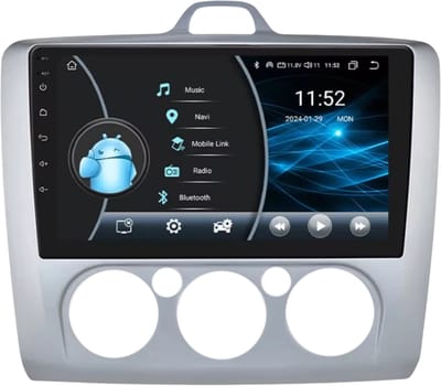 Autoradio met bluetooth - Carplay - Voor Ford Focus Exi Mt Mk2/Mk3 (2004-2011) - Geschikt voor Apple en Android - Stereo - Navigatie - Navigatiesysteem auto - 4GB 64GB
