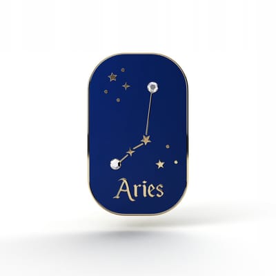 Pinets Horoscope - Prijspeld - Baran (Aries) Sterrenbeeld - 14K Goud - B1235