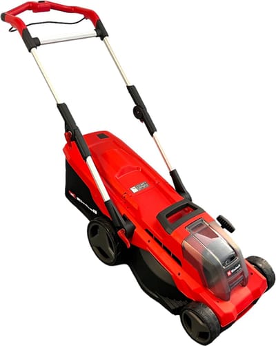 Einhell Accu Grasmaaier GE-CM 36/37 Li Solo - Power X-Change - 36 V/Li-ion - Maaibreedte: 37 cm - Aanbevolen gazonoppervlakte: tot 400 m² - 45 L opvangzak - Maaihoogte: 25-75 mm - Excl. accu en lader