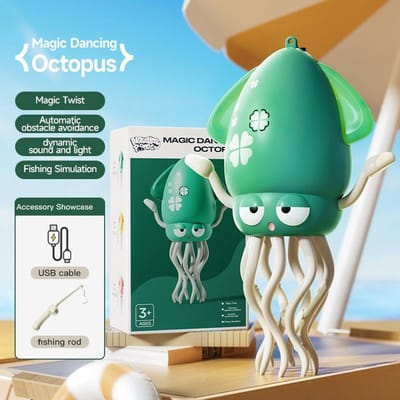 Magische Dansende Octopus Zwaaiende Octopus Octopus groen