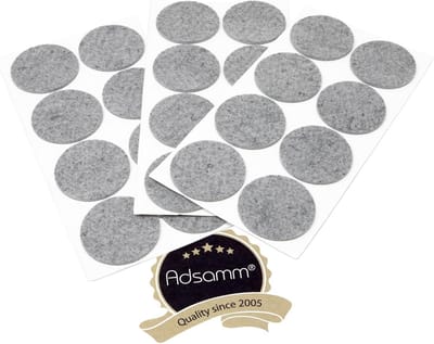 Ronde Viltglijders 60 mm, 24 stuks, Zelfklevend voor Meubel- en Vloerbescherming