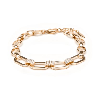 Luxenter Armband met 18-karaats geelgouden afwerking en schitterende zirkonia - Askev