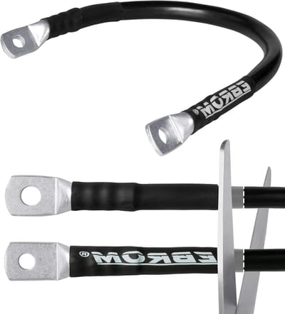 Accukabel Set - Stroomkabel Batterij - Voertuig Energie - Klaar Gemonteerd - 95 mm² M12 - Zwart