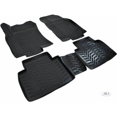 Tapis de sol en caoutchouc - Exclusive - Nissan X-Trail T30 - Sur mesure - Noir - 2001-2007